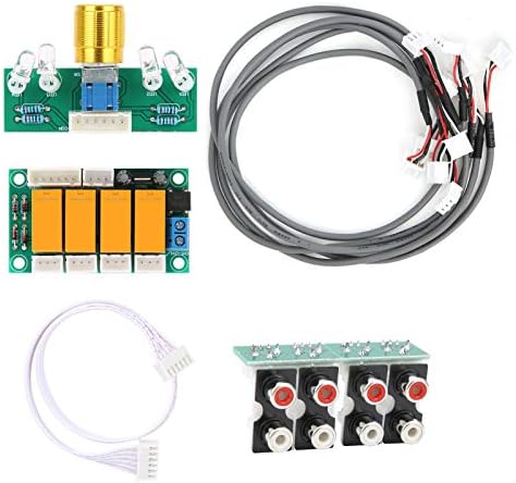 LiebeWH Audioeingangsschaltermodul, 4-Wege-Signalauswahlverstärkerrelais DC 7V-30V, AC 6V-20V