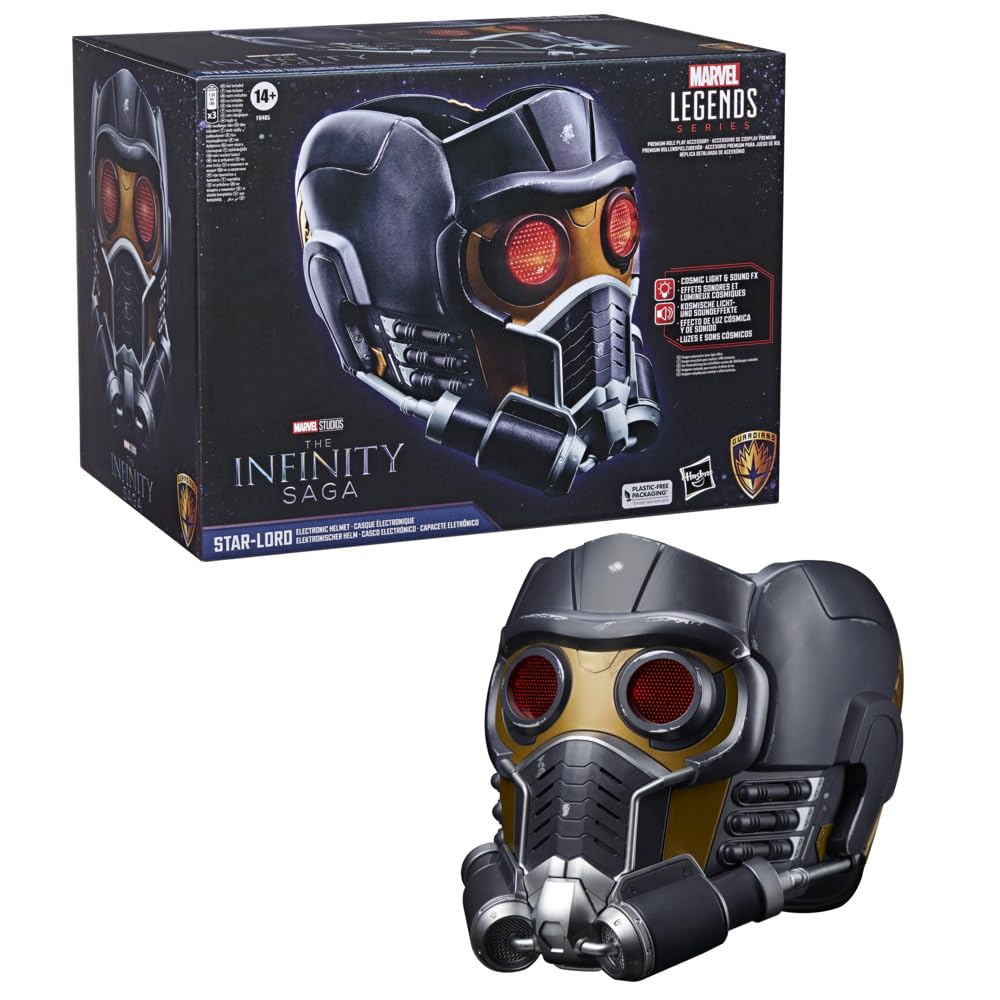 Marvel Legends Series elektronischer Star-Lord Premium Helm mit Licht und Sound, Rollenspielartikel
