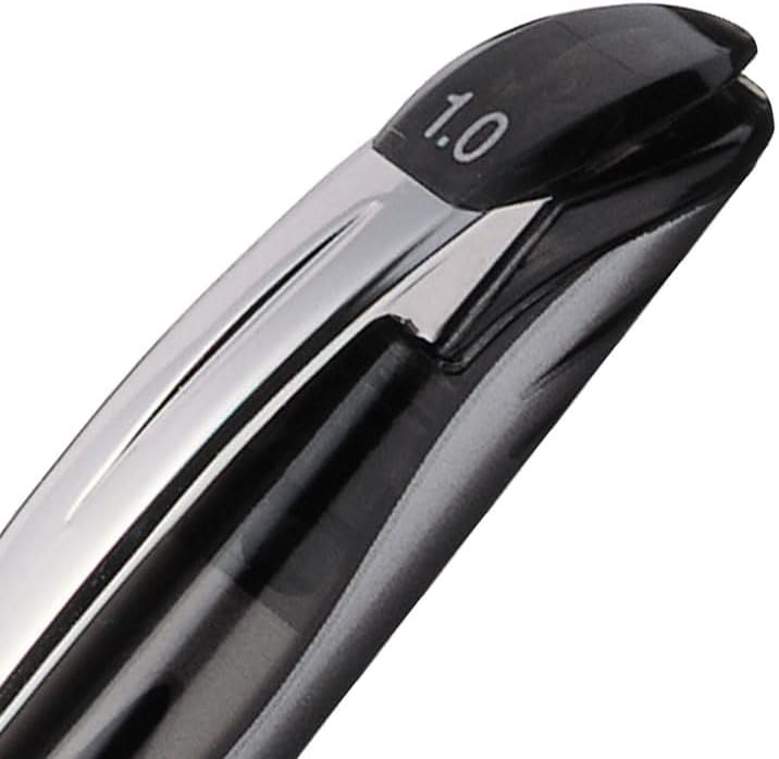 Pentel BL60-A Gel-Tintenroller EnerGel mit Kappe 1,0 mm, 12 Stück, schwarz, schwarz