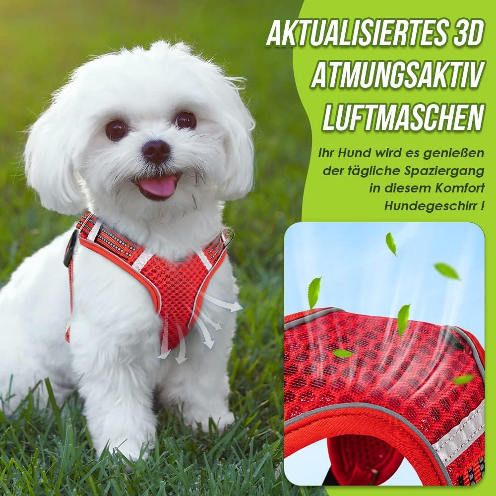 Eyein No-Pull Hundegeschirr, Air-Mesh Atmungsaktiv Brustgeschirr für kleine, mittelgrosse und grosse