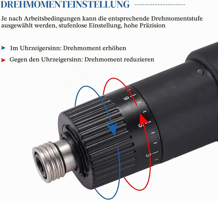 MXBAOHENG Elektrische Drehmomentschrauber 0.4-3.5nm Elektrischer Schraubendreher Einstellbare Drehmo
