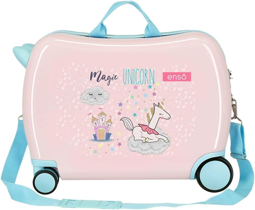 Enso Magic Unicorn Kinderkoffer, Rosa, 50 x 38 x 20 cm, starr, ABS-Kombinationsverschluss, 34 l, 1,8