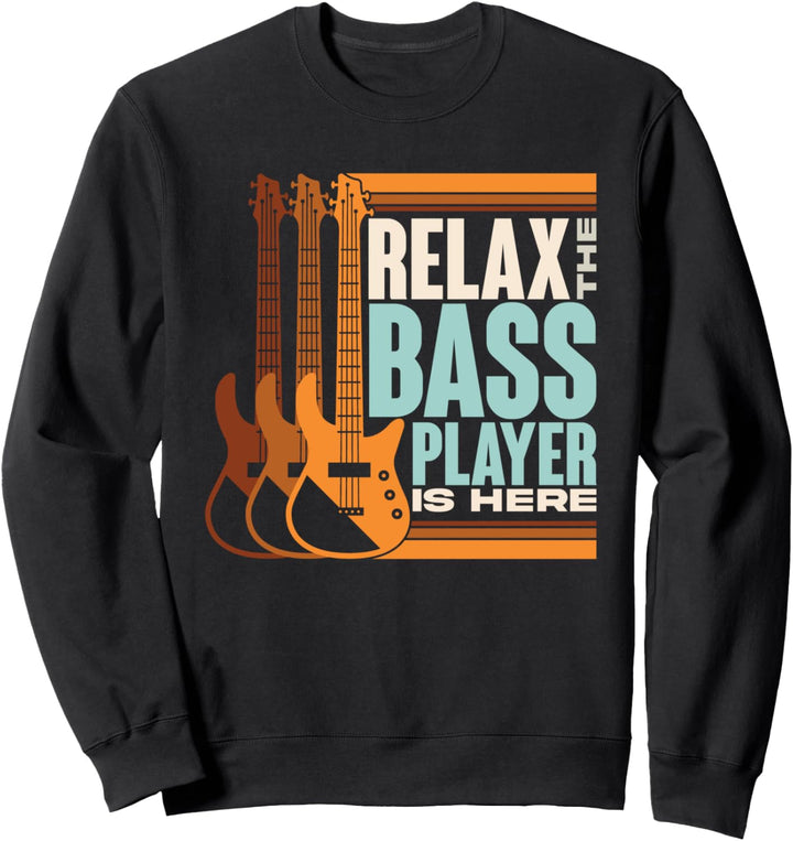 Bassspieler Rock Musiker Bassist Lustiges Bass Gitarre Sweatshirt