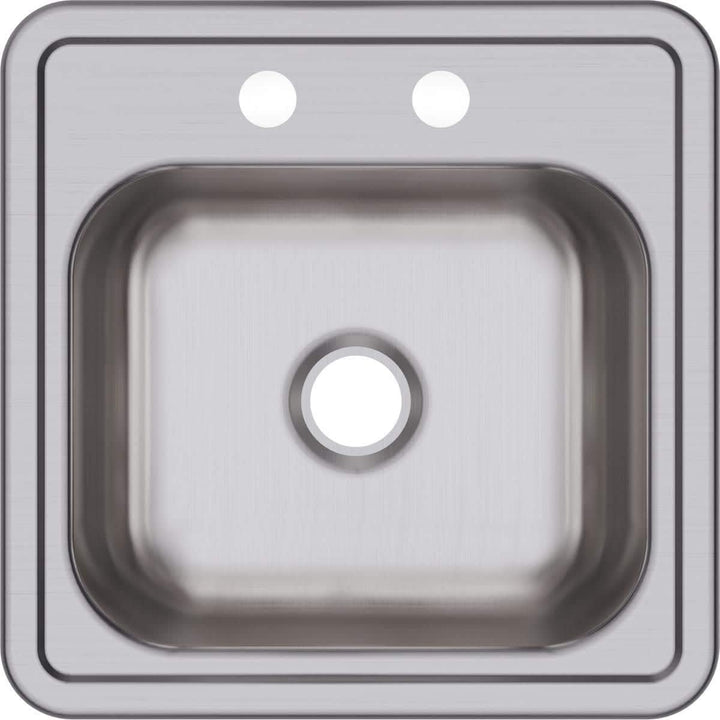 Elkay D115151 Dayton Edelstahl-Spüle, für eine Spülbecken, zur Befestigung an der Oberseite, Satin,