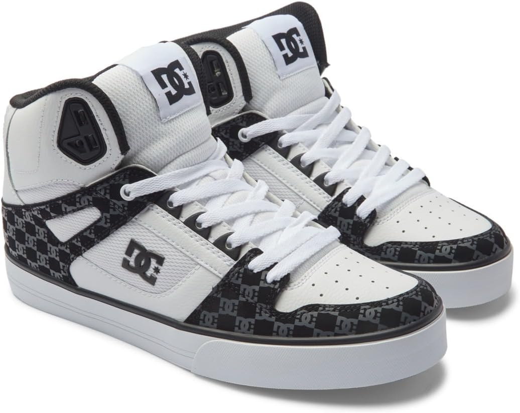DC Shoes Herren Pure High-top WcSneaker 47 EU Black White Monogram, 47 EU Black White Monogram