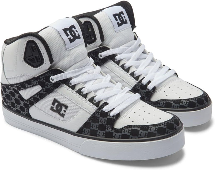 DC Shoes Herren Pure High-top WcSneaker 47 EU Black White Monogram, 47 EU Black White Monogram