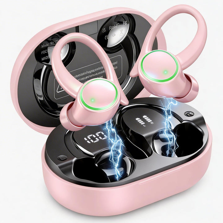 2026 Bluetooth Kopfhörer Sport, Kopfhörer Kabellos Bluetooth 5.4 Hi-Fi Stereo, 50 Std In Ear Kopfhör