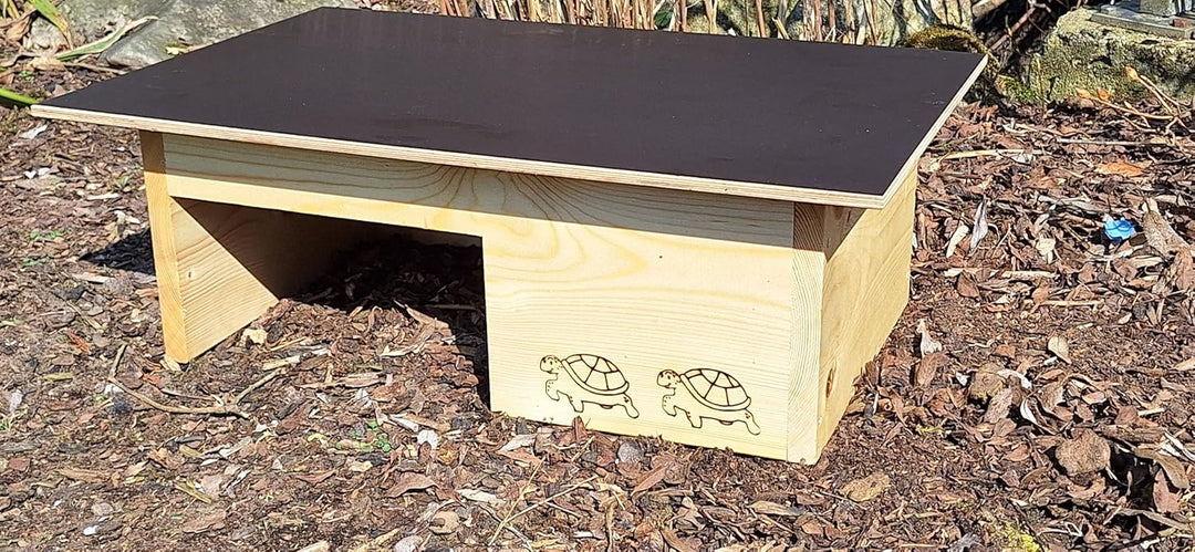 Premium Schildkrötenhaus (SH12) aus 20mm Vollholz - Schildkrötengehege Schildkröte Wetterfest