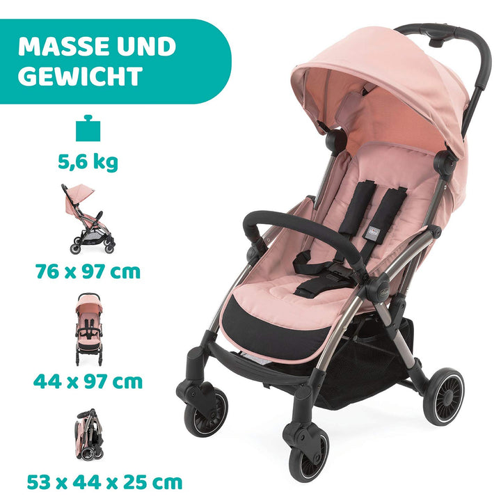 Chicco Cheerio Compact Hundewagen von 0 bis 15 kg, ultraleicht, zusammenklappbar und neigbar mit Sch