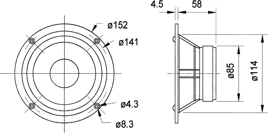 Best Price Square Visaton VS-AL130 – Lautsprecher (Fu – 8000 Hz, 153 x 153 x 62,5 mm, Aluminium)