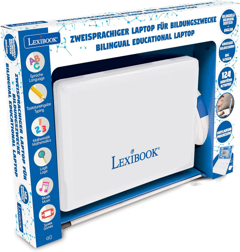 LEXIBOOK JC598i3 - Zweisprachiger Lernlaptop mit 124 Aktivitäten zum Lernen, Spielen und Musizieren,