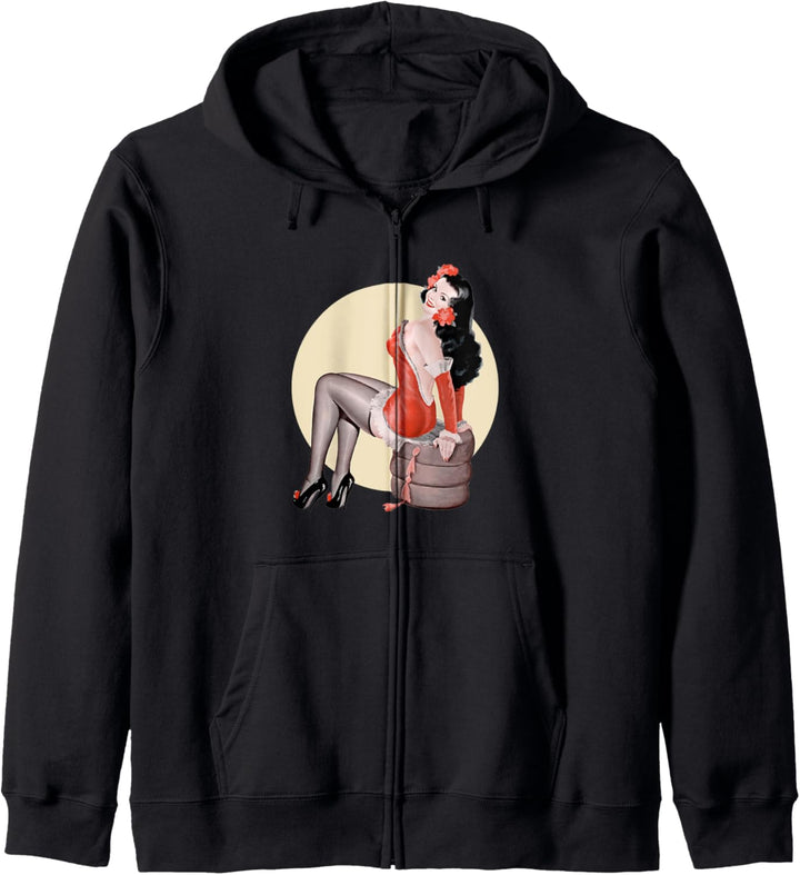 Vintage 1940er Pin Up Girl Sexy Classic Retro American Art Kapuzenjacke