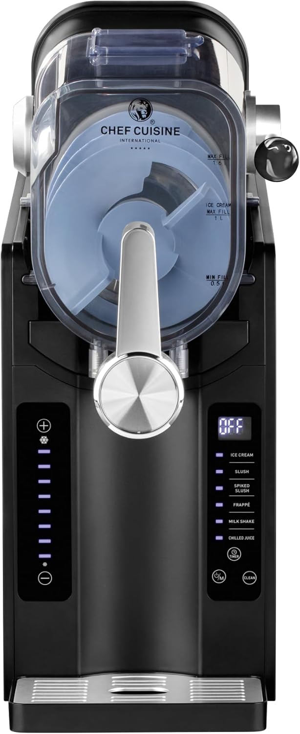 Slush Eis Maschine mit Kompressor, 1,6 Liter, 6 Programme, Touch-Display, Timer, BPA-frei, Automatis