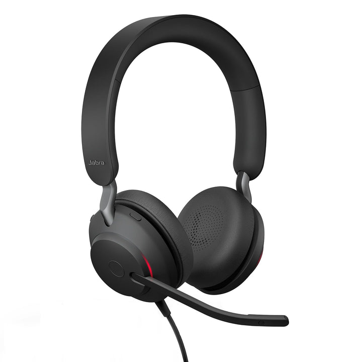 Jabra Evolve2 40 SE - Kabelgebundenes Stereo-Headset mit Geräuschunterdrückung und 3-Mikrofon-Techno