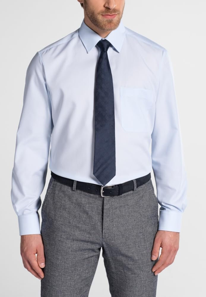 ETERNA Herren Original Shirt MODERN FIT Hellblau 41 Langarm, Hellblau 41 Langarm