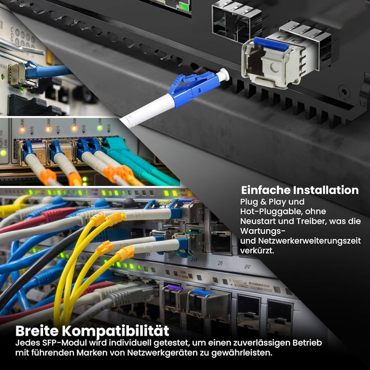 Extralink WDM SFP Modul Singlemode 1.25G LC 1310/1550nm bis 3km – Kompatibel mit Ubiquiti UniFi Netg