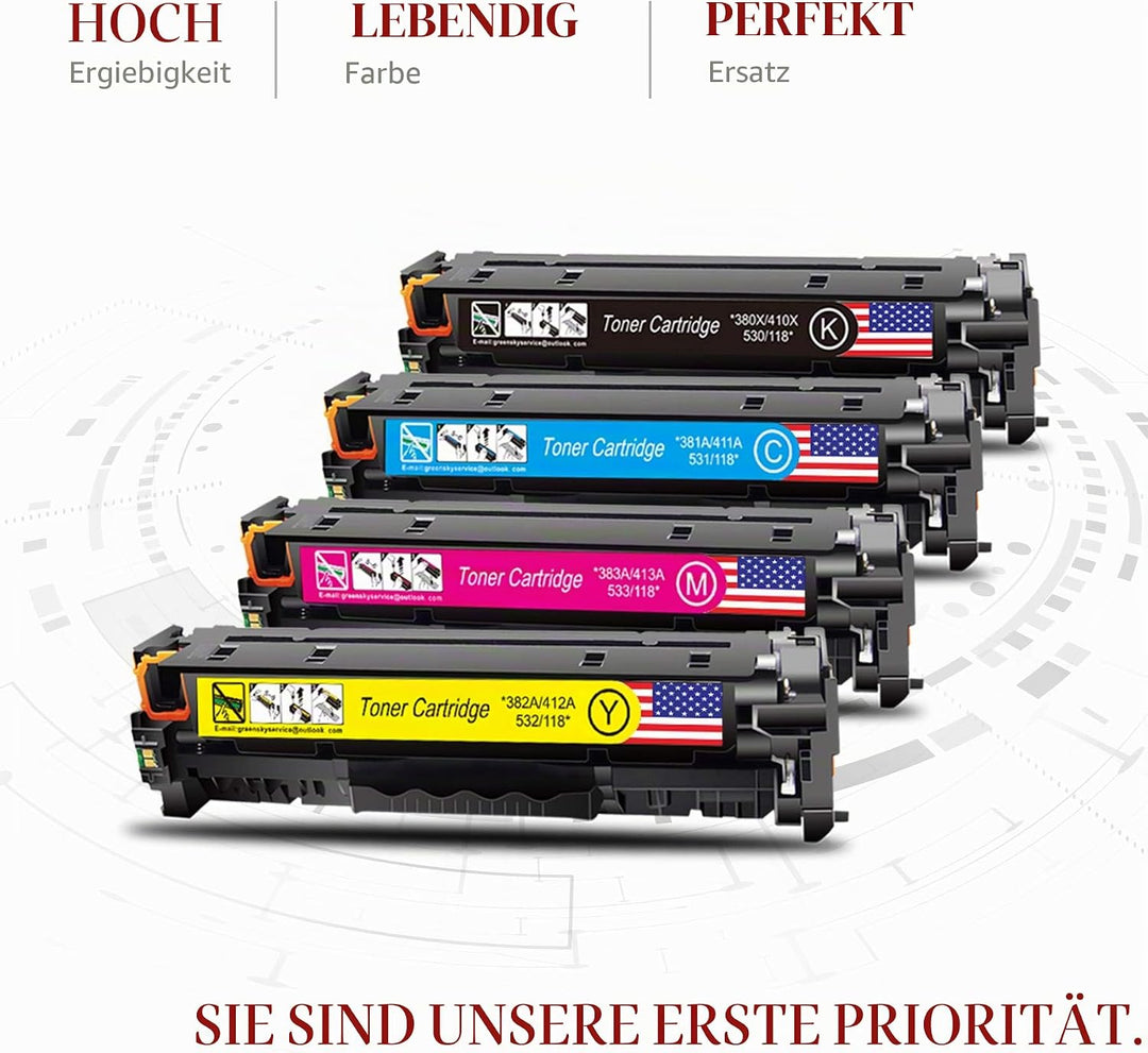 Toner Kingdom 305X Toner Wiederaufbereitet für HP 305X CE410X 305A CE411A für HP Laserjet Pro 400 Co