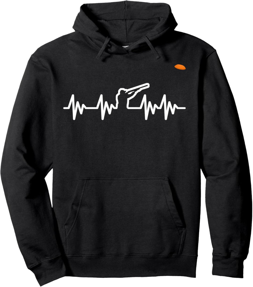 Tontaubenschiessen Herzschlag Tontauben Wurfscheibenschiessen Pullover Hoodie