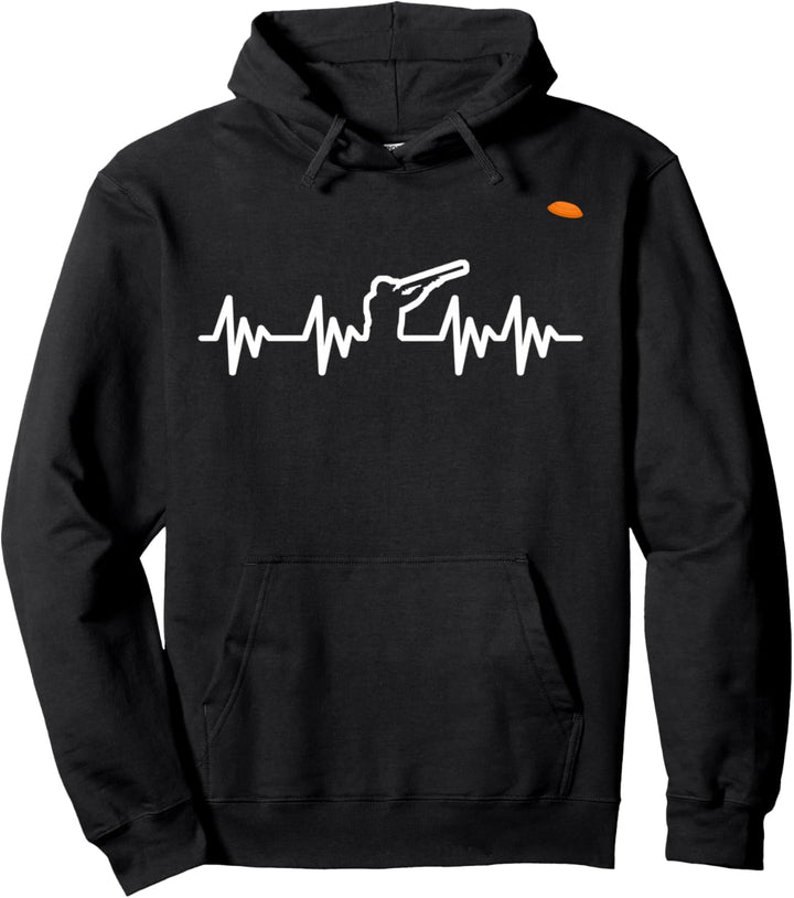 Tontaubenschiessen Herzschlag Tontauben Wurfscheibenschiessen Pullover Hoodie