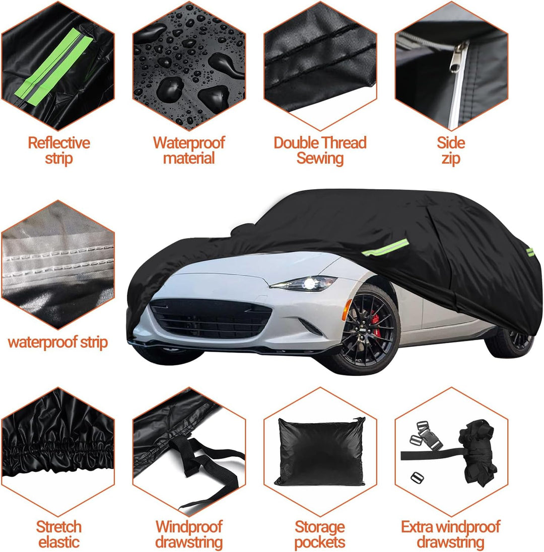 wasserdichte Autoabdeckung für Mazda MX-5 NA NB 1989-2024, Outdoor Allwetter Vollgarage für MK1 MK2