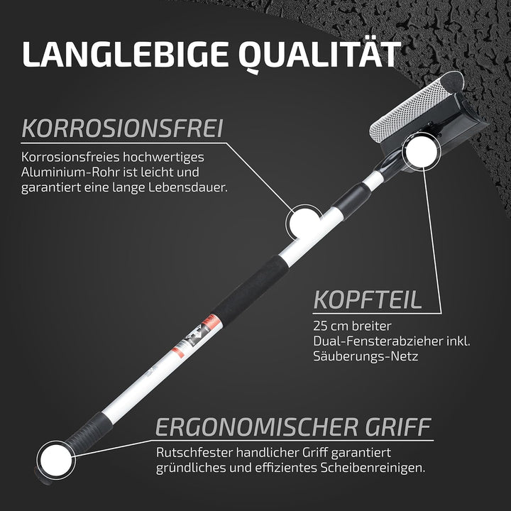 HEYNER® Scheibenreiniger Set I XXL Fensterwischer mit Teleskopgriff + Ersatzkit I Auto Fensterwische