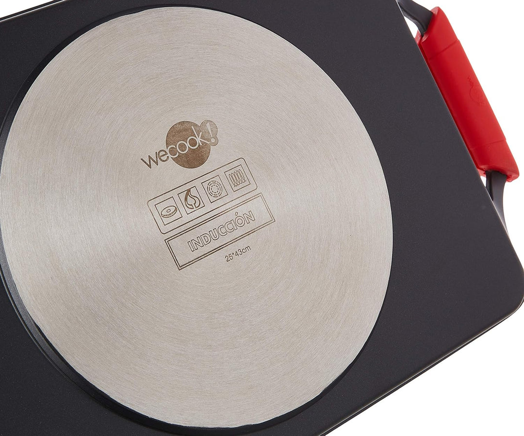 WECOOK! Ecochef Titan Grillplatte, Induktion Griddle-Pfanne 43 X 25 cm, Aluminiumguss, Antihaftbesch