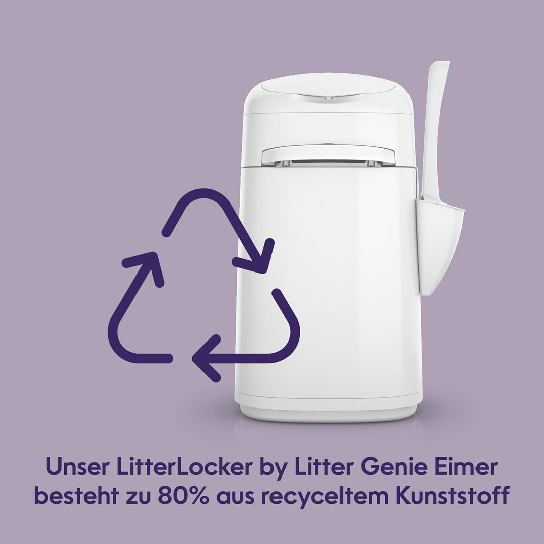 LitterLocker by Litter Genie, DAS ORIGINAL, Katzenstreu-Eimer, 50% ergiebiger, erspart den täglichen