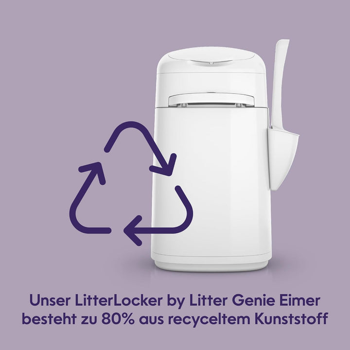 LitterLocker by Litter Genie, DAS ORIGINAL, Katzenstreu-Eimer, 50% ergiebiger, erspart den täglichen