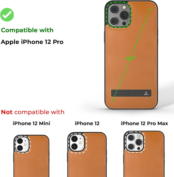 Snakehive Metro Lederhülle für Apple iPhone 12 Pro || Echtleder Handyhülle mit Ständer | Echtes Lede