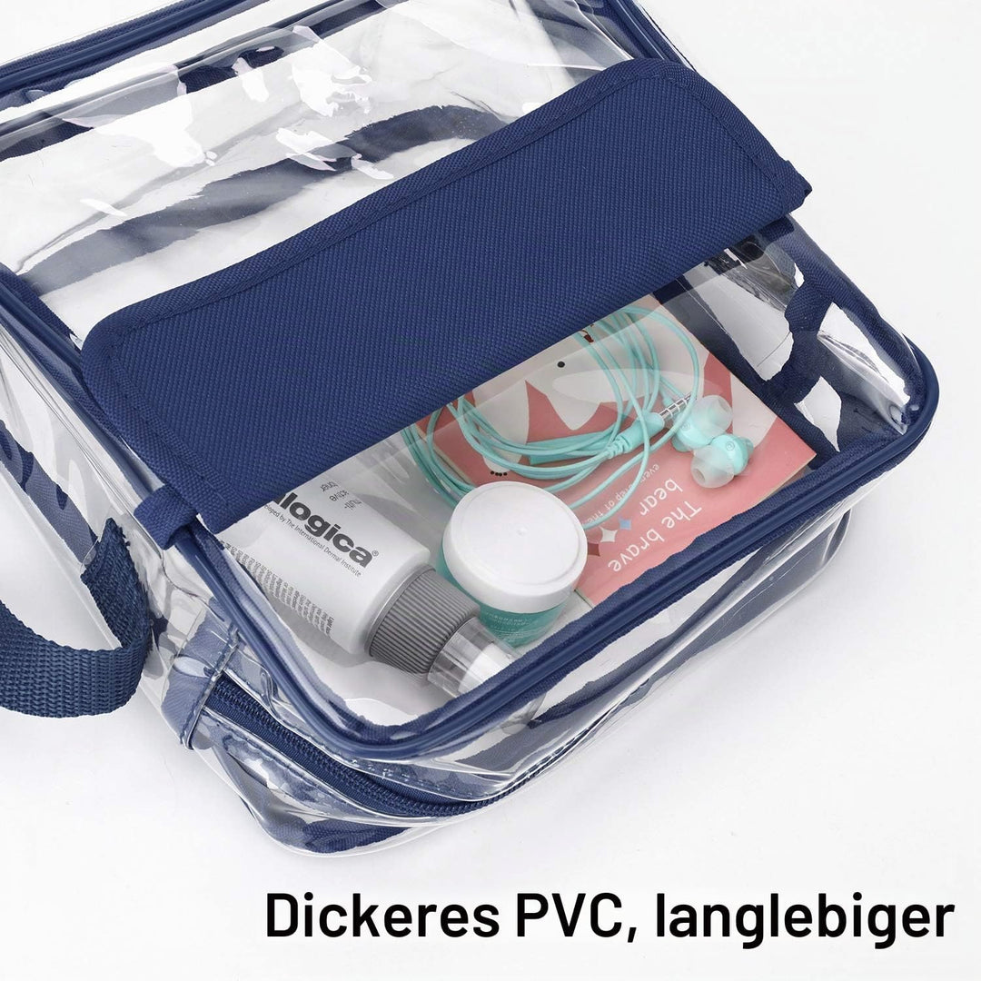 QKURT Klare Brieftasche mit verstellbarem Gurt, Concert Stadium Approved Clear Bag Transparent Purse