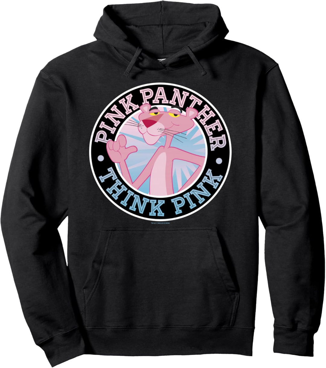 Pink Panther Think Pink Circle Portrait Pullover Hoodie