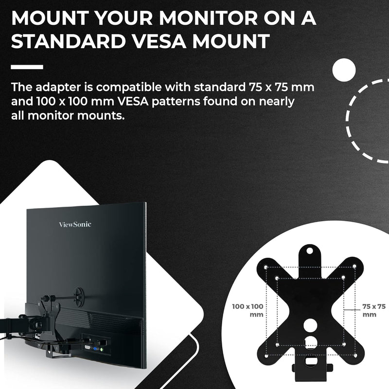 HumanCentric VESA-Halterungsadapter kompatibel mit Viewsonic Modellen VX2776-smhd, VX2476-smhd, VX23