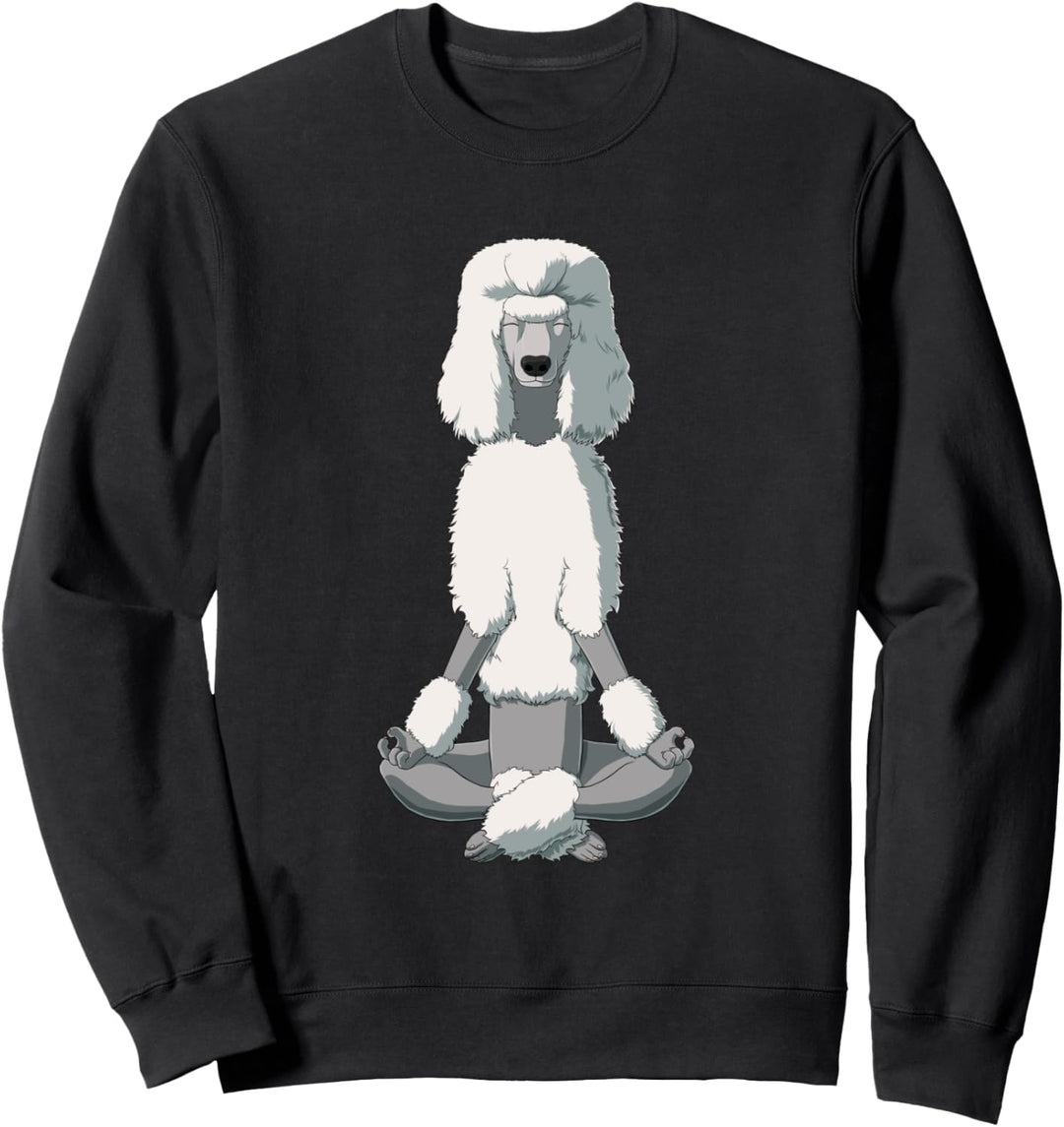 Hund Yoga Pudel Sweatshirt