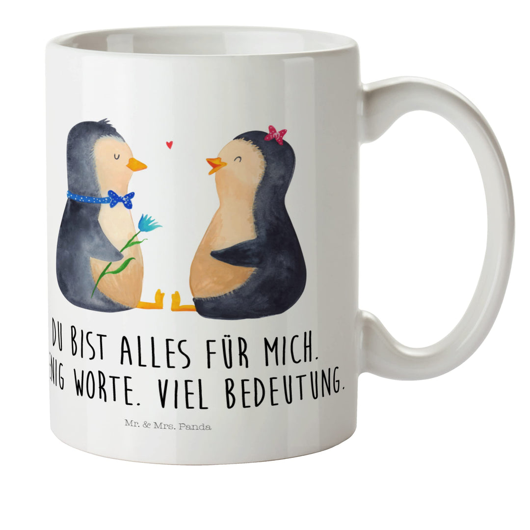 Mr. & Mrs. Panda Pott Pinguin Pärchen - Geschenk, Hochzeit, Plastikbecher, Kunststoffbecher, Kindert
