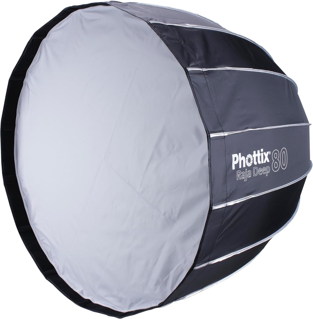 Phottix Raja PH82724 Parabol-Softbox, 81,3 cm tiefe, parabelförmige Softbox 32in, tiefe, parabelförm