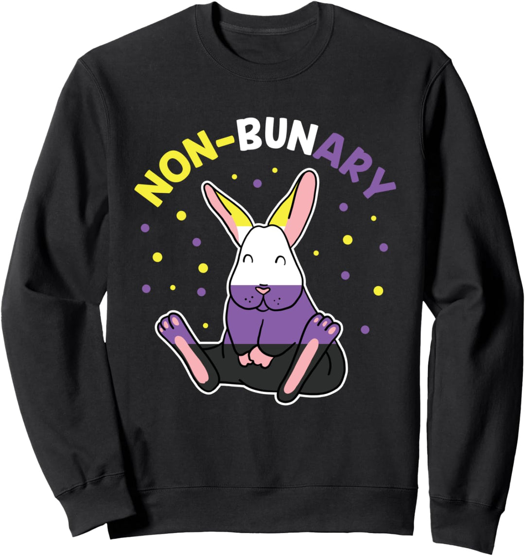 Nicht-binärer, nicht binärer Genderqueer Pride-Flaggen-Hase Sweatshirt