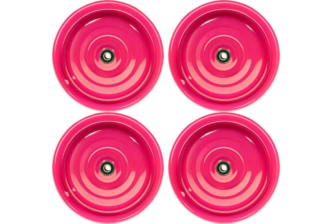 Scheibenrad Anhänger Handwagen Laufrad Rad Felge 12 1/2 Zoll Klaufix DDR (4 Stück Pink), 4 Stück Pin