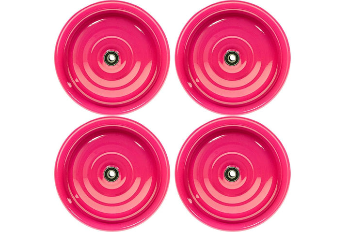 Scheibenrad Anhänger Handwagen Laufrad Rad Felge 12 1/2 Zoll Klaufix DDR (4 Stück Pink), 4 Stück Pin