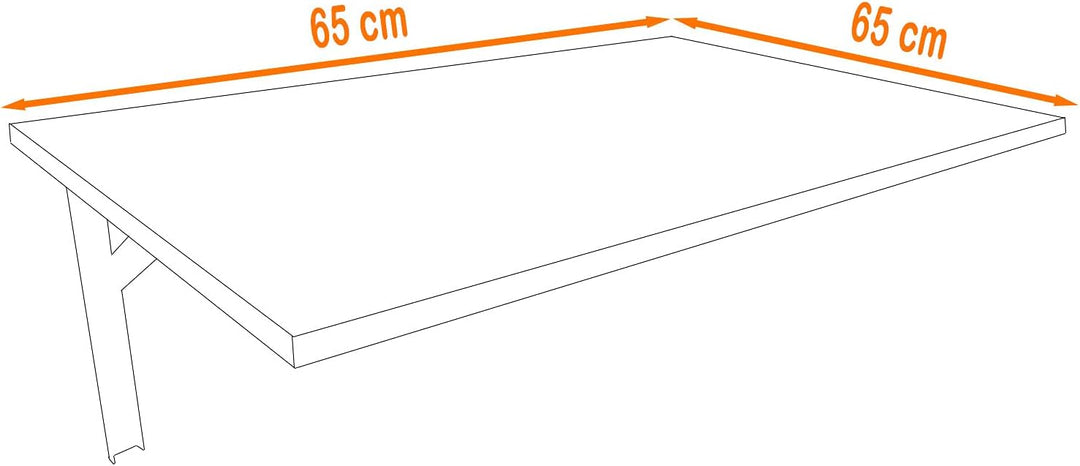 mikon 65x65 | Wandklapptisch Klapptisch Wandtisch Küchentisch Schreibtisch Kindertisch | ANTHRAZIT 6