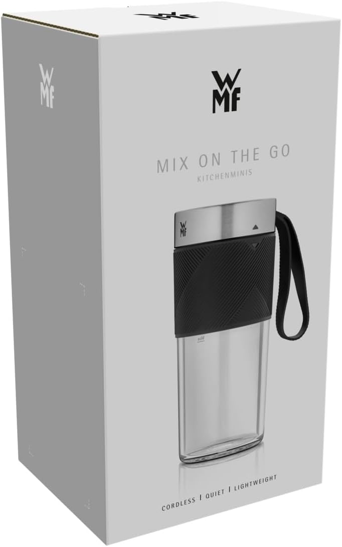 WMF Küchenminis Mix on the Go 300 ml, Mini Mixer to Go, USB Mixer Smoothie Maker, aufladbarer Person