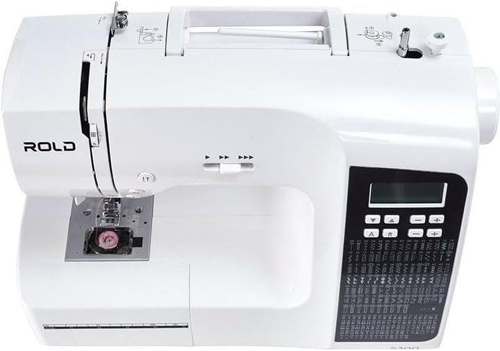 Rold S300 Computer Nähmaschine mit Anschiebetisch | 190 Nähstiche zum Nähen aller Arten von Stoffen.