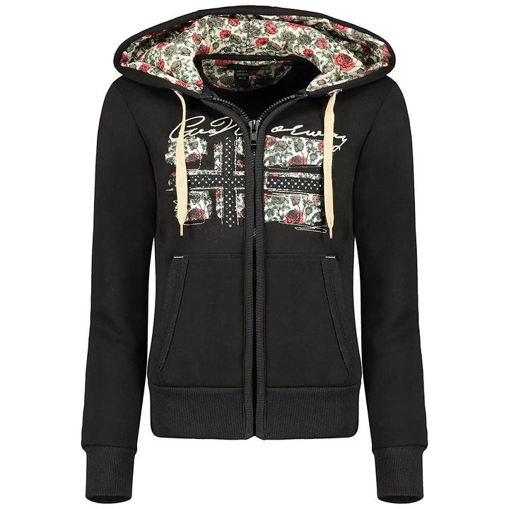 GEO NORWAY FABEAUTE Lady - Frauen Sweatshirt Kapuzen - Casual Pullover Hoody Langarm Warm Zip Versch