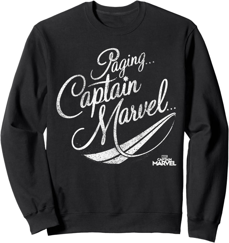 Captain Marvel Paging Captain Marvel Script Sweatshirt