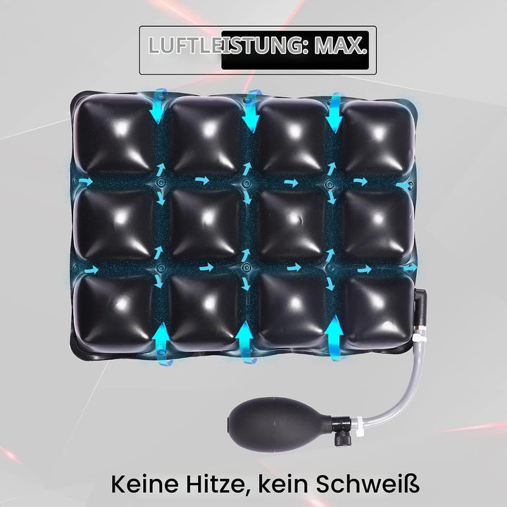 GRAND PITSTOP Motorcycle Air Seat Cushion, on The go inflate &amp; Deflate, Pressure Relief Motorcycle S