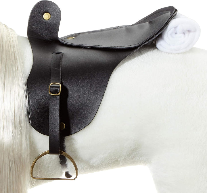 Götz 3403087 Lipizzaner Kämmpferd (Stockmass 37 cm) – weisses Plüschpferd, Höhe ca. 52 cm für Stehpu