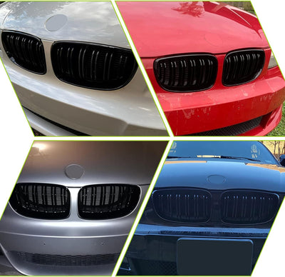 TOPTHAN E81 E82 Nieren Schwarz Kühlergrill Streifen E87 Kühlergrill für BMW 1er E88 Nieren Schwarz E