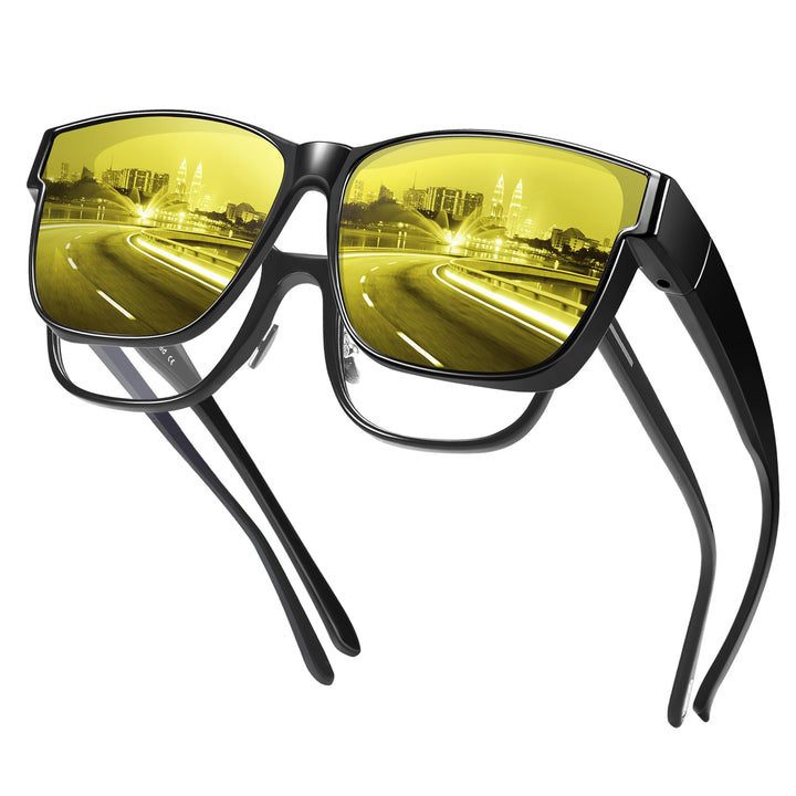 URUMQI Nachtsichtbrille für Autofahrer, Nachtfahrbrille Nachtbrille zum Autofahren Damen Herren, Aut