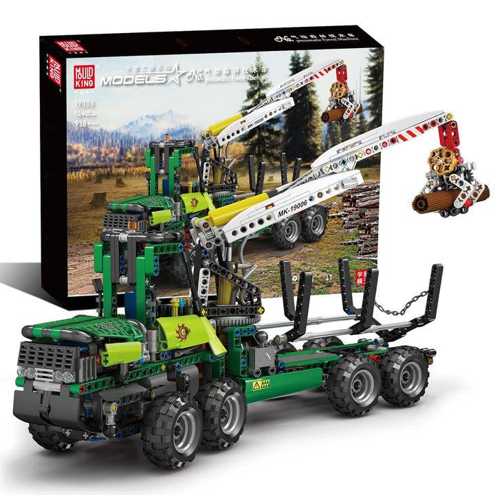 Mould King 19006 Technologie Fernbedienung Pneumatic Forest Machine Bausteine, 938PCS dynamische Ver