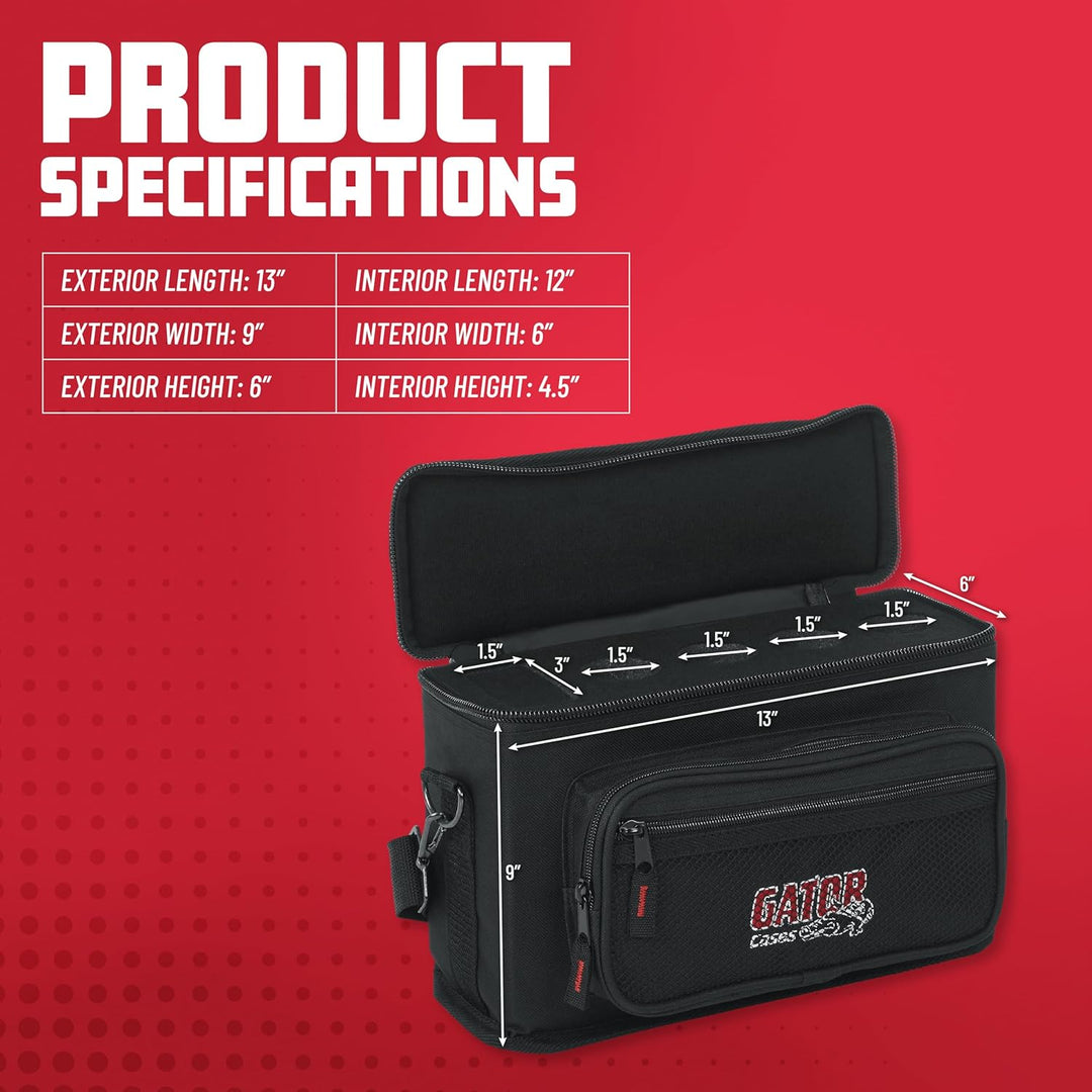 GATOR-Gehäuse Verstärktes Nylon für vier Mikrofone 4 Pickups Verstärktes Nylon, 4 Pickups Verstärkte