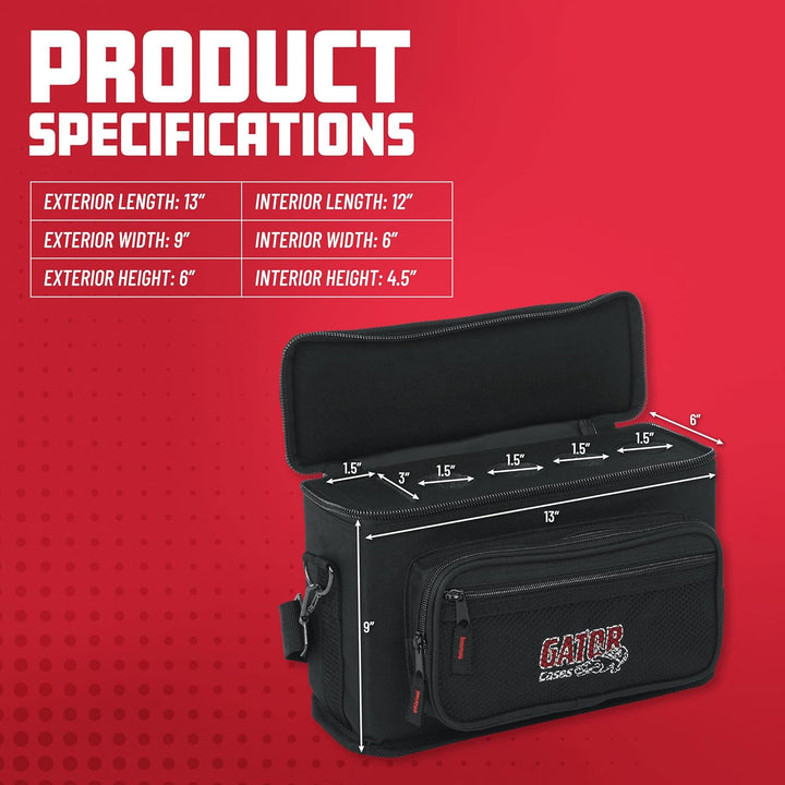 GATOR-Gehäuse Verstärktes Nylon für vier Mikrofone 4 Pickups Verstärktes Nylon, 4 Pickups Verstärkte